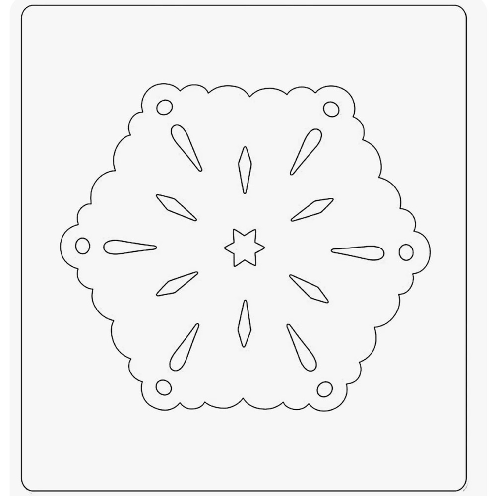 Sizzix Snowflake #4 die 4 5/8” wide (657349)